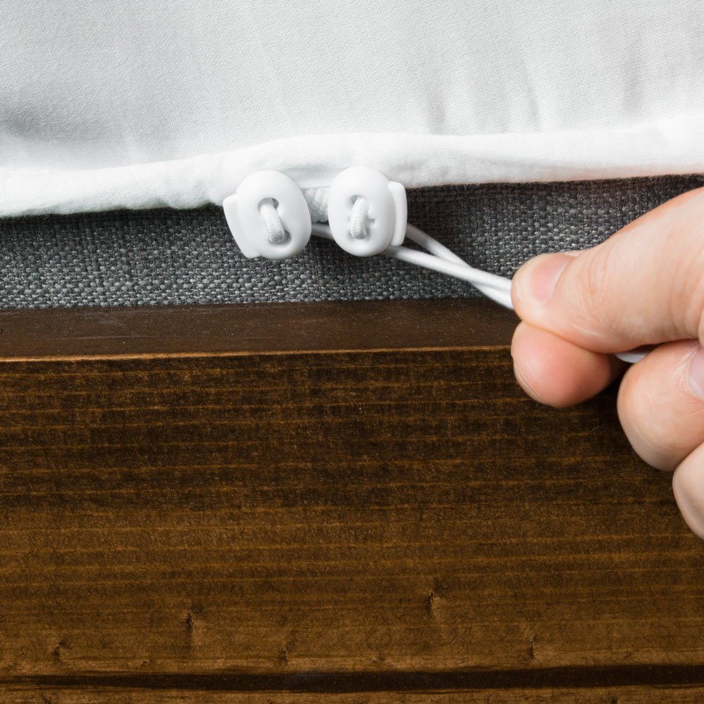 CinchFit American Made 600TC 100% Cotton Cord Elastic Sheet Sets Adjustable Bed Sheets - Quahog Bay Bedding