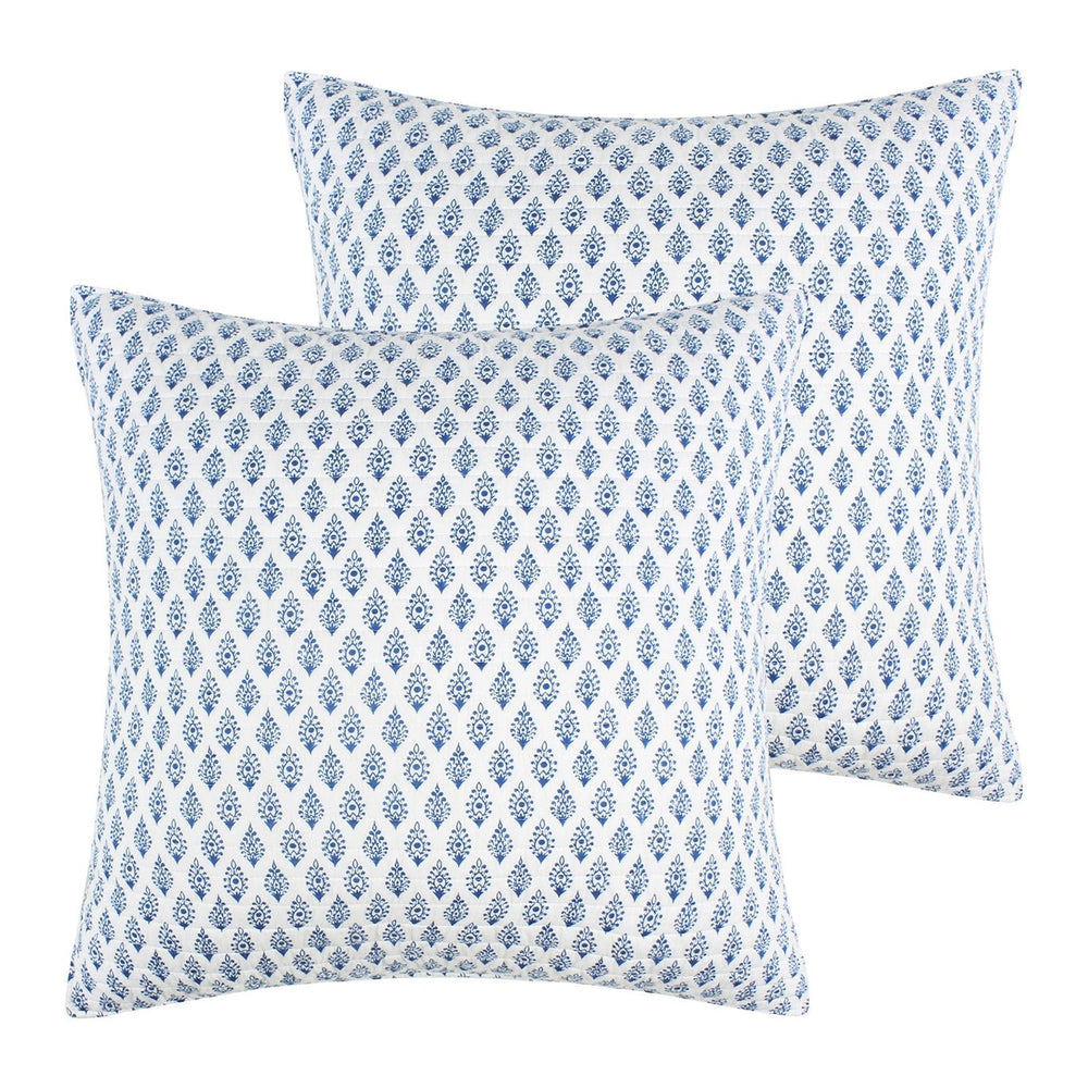 Clara Blue Euro Sham Set of 2 - Quahog Bay Bedding