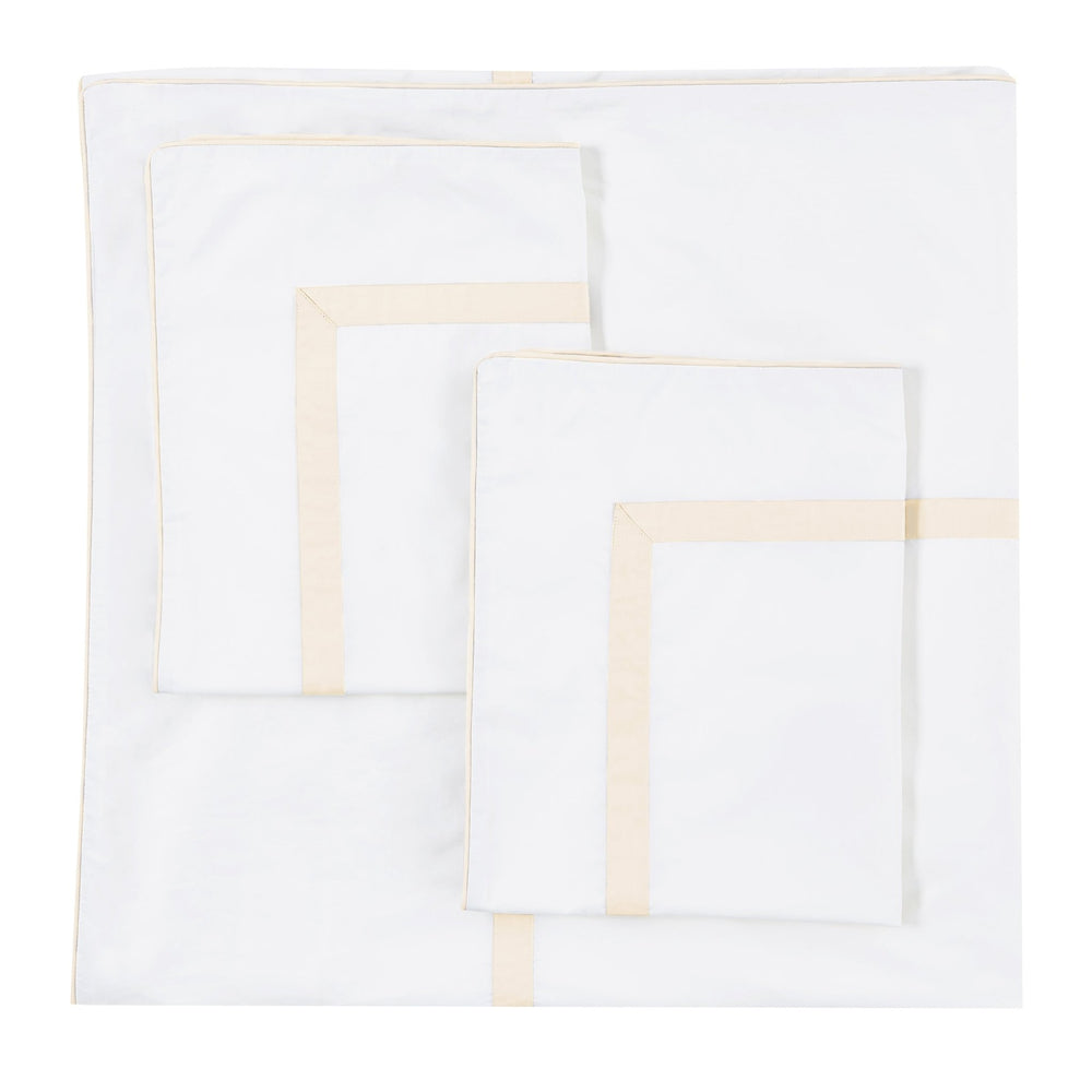 Classic Double Border Percale Cotton Duvet Set - Quahog Bay Bedding