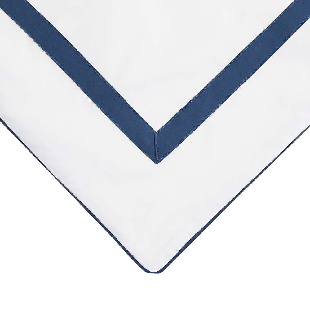 Classic Double Border Percale Cotton Euro Sham Pair - Quahog Bay Bedding