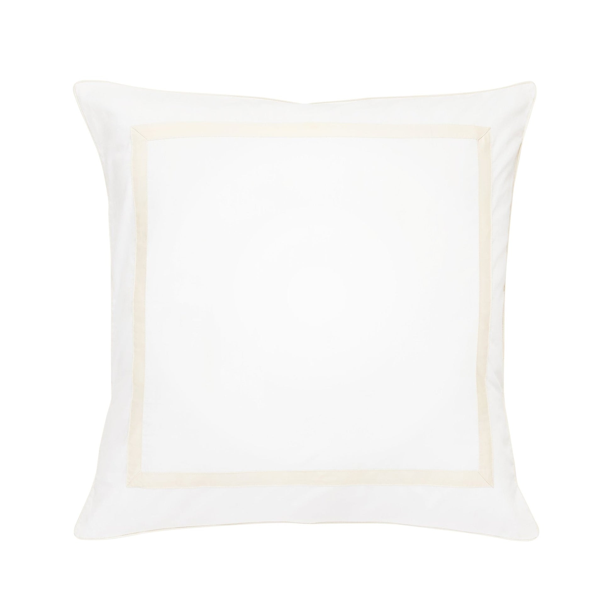 Classic Double Border Percale Cotton Euro Sham Pair - Quahog Bay Bedding