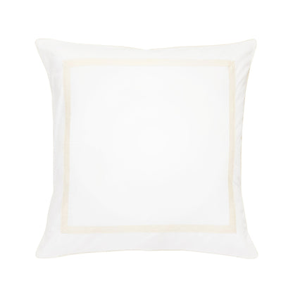 Classic Double Border Percale Cotton Euro Sham Pair - Quahog Bay Bedding