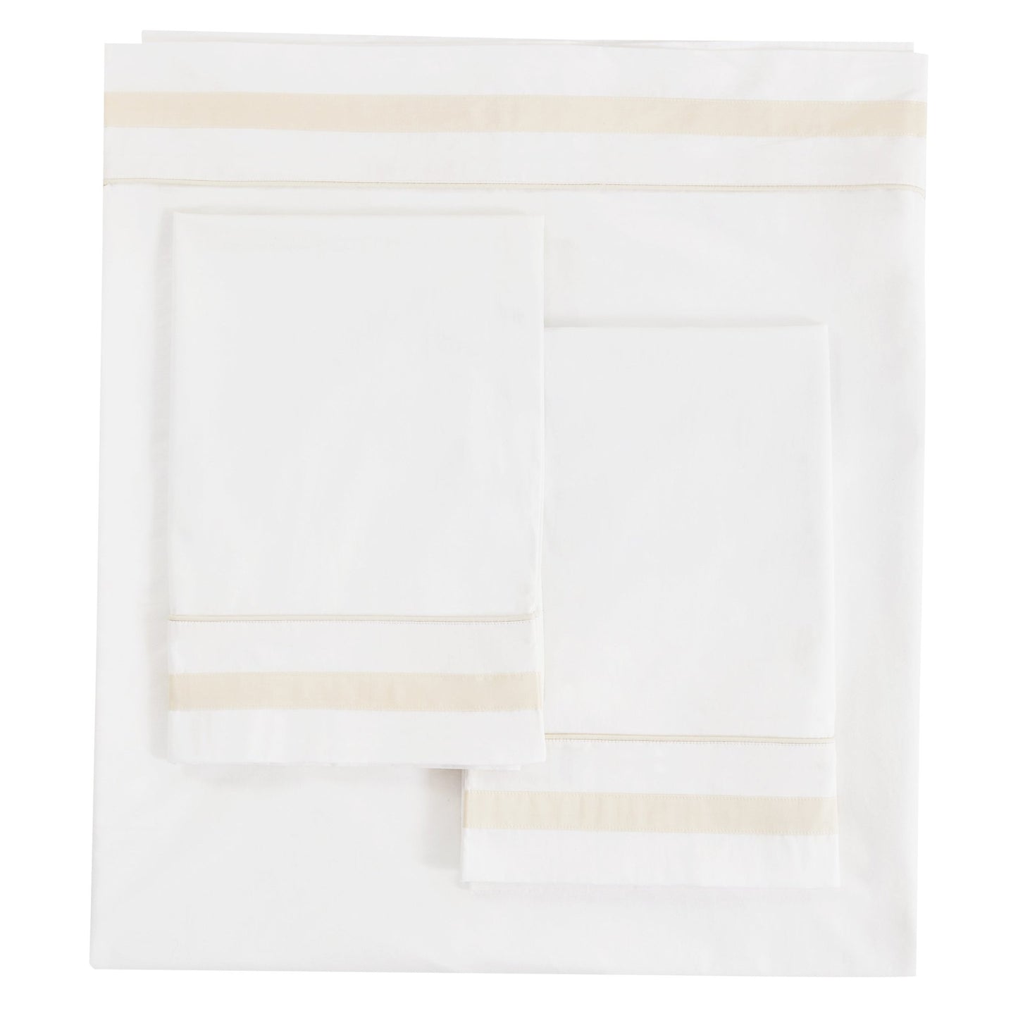 Classic Double Border Percale Cotton Sheet Set - Quahog Bay Bedding