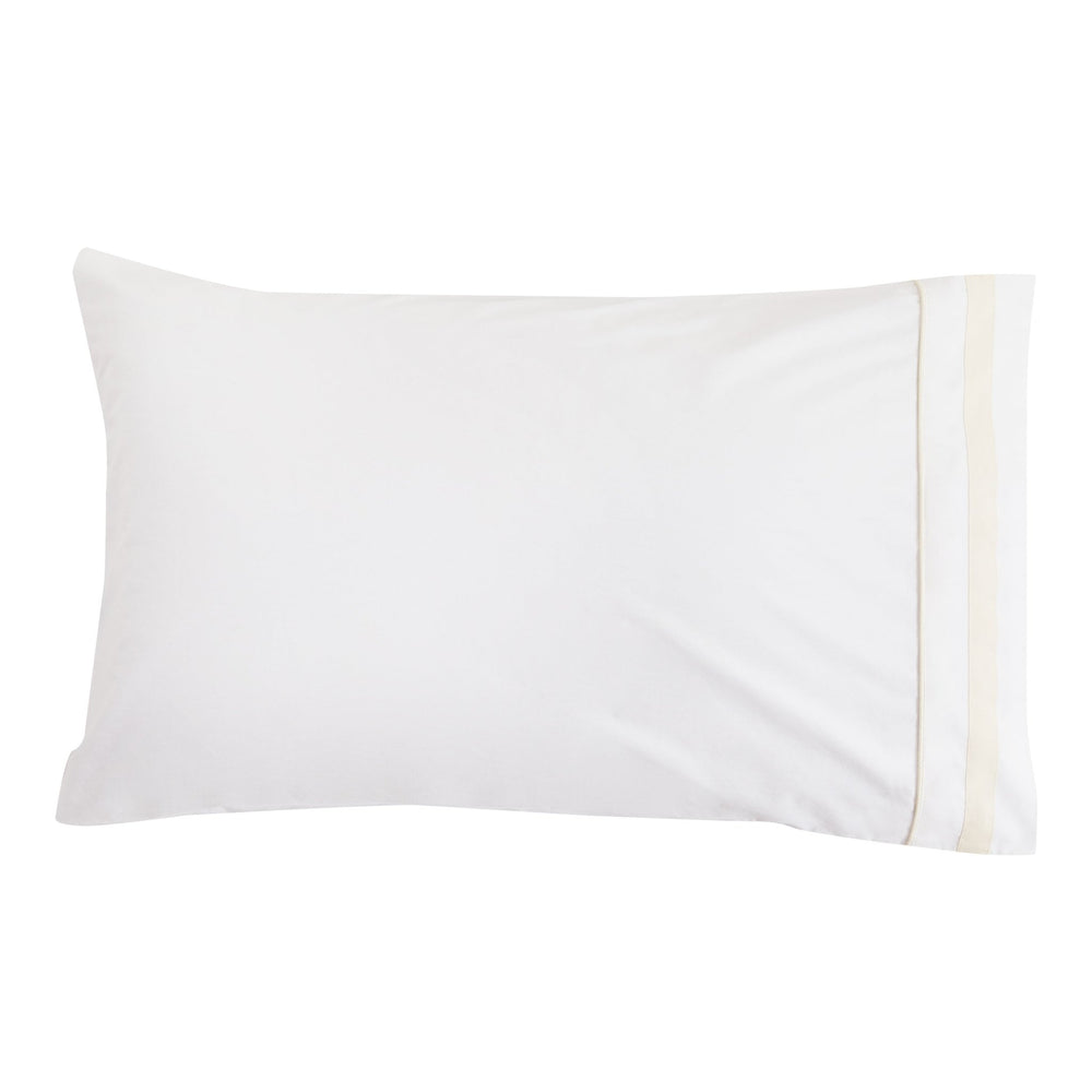 Classic Double Border Percale Cotton Sheet Set - Quahog Bay Bedding