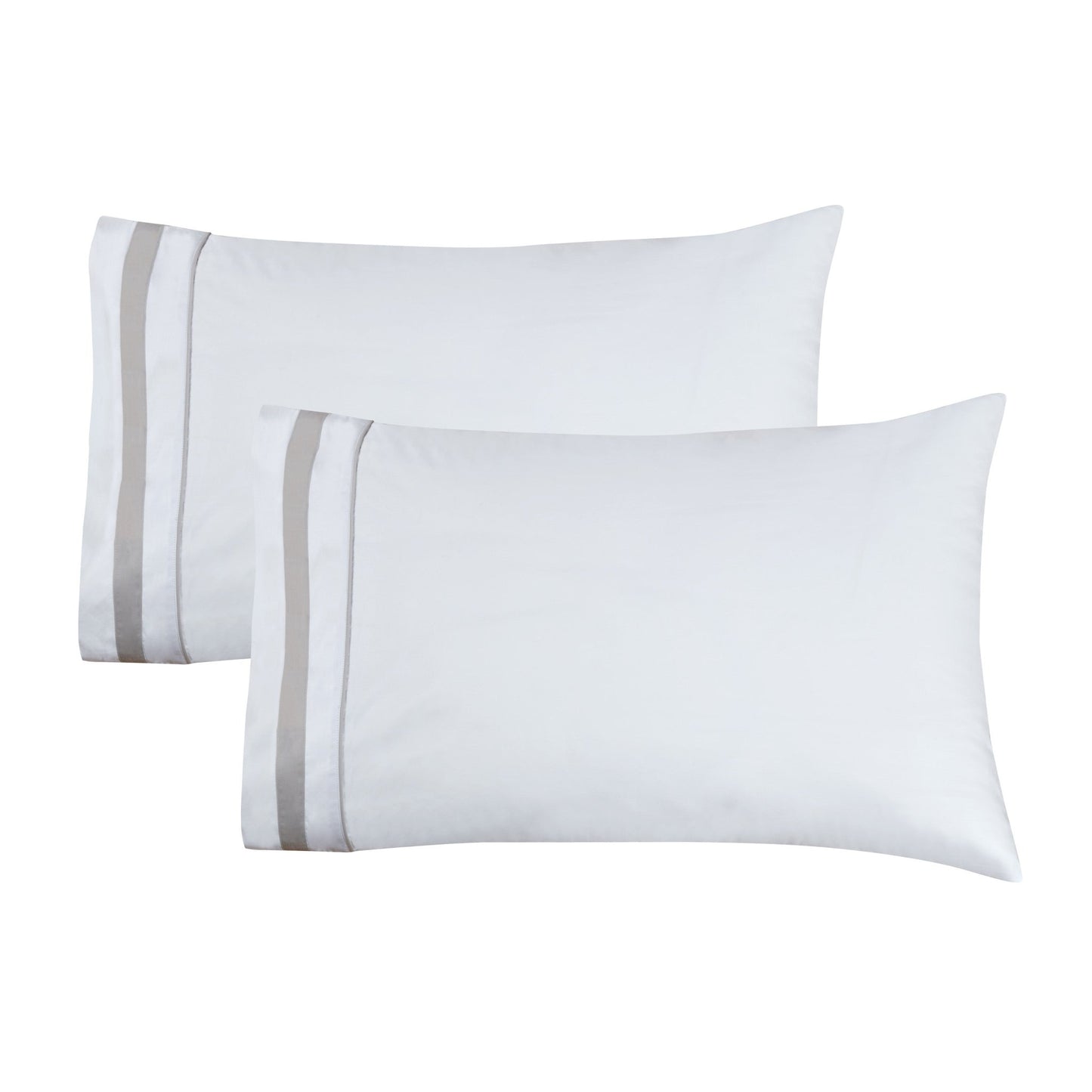 Classic Double Border Percale Cotton Sheet Set - Quahog Bay Bedding