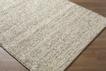 Clayne Beige & Charcoal Premium Wool Area Rug - Quahog Bay Bedding