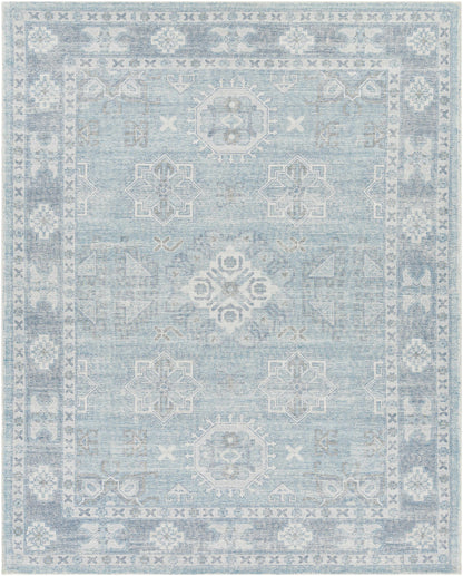 Calderbank Sky Blue Wool-Blend Area Rug