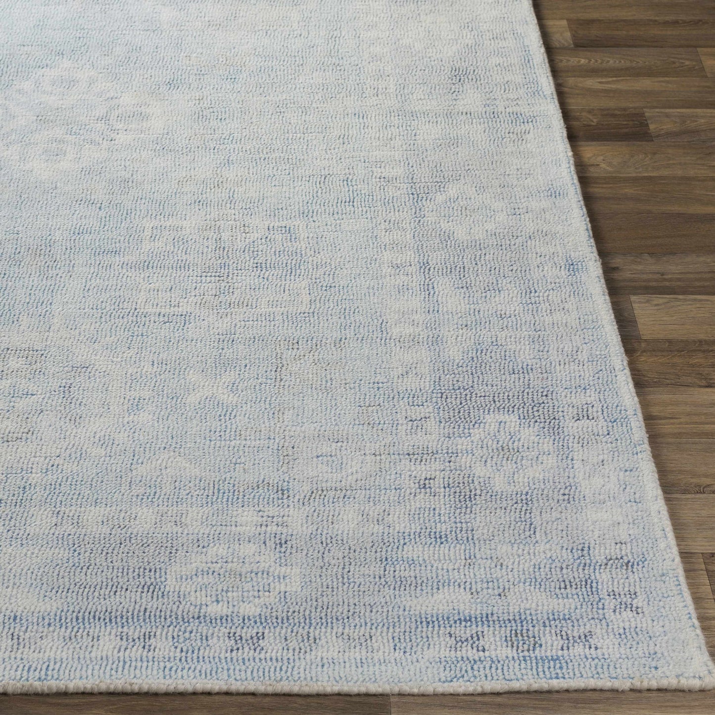 Calderbank Sky Blue Wool-Blend Area Rug