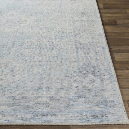 Calderbank Sky Blue Wool-Blend Area Rug