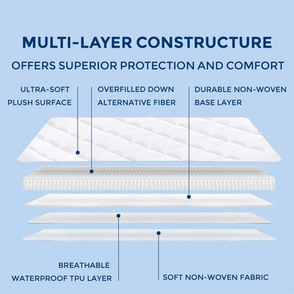 Cloud Soft Overfilled Plush Waterproof Mattress Pad - Quahog Bay Bedding