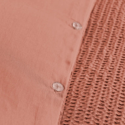 Cloud Waffle 100% Cotton Duvet Cover Set 3PC - Adobe - Quahog Bay Bedding