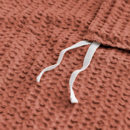 Cloud Waffle 100% Cotton Duvet Cover Set 3PC - Adobe - Quahog Bay Bedding