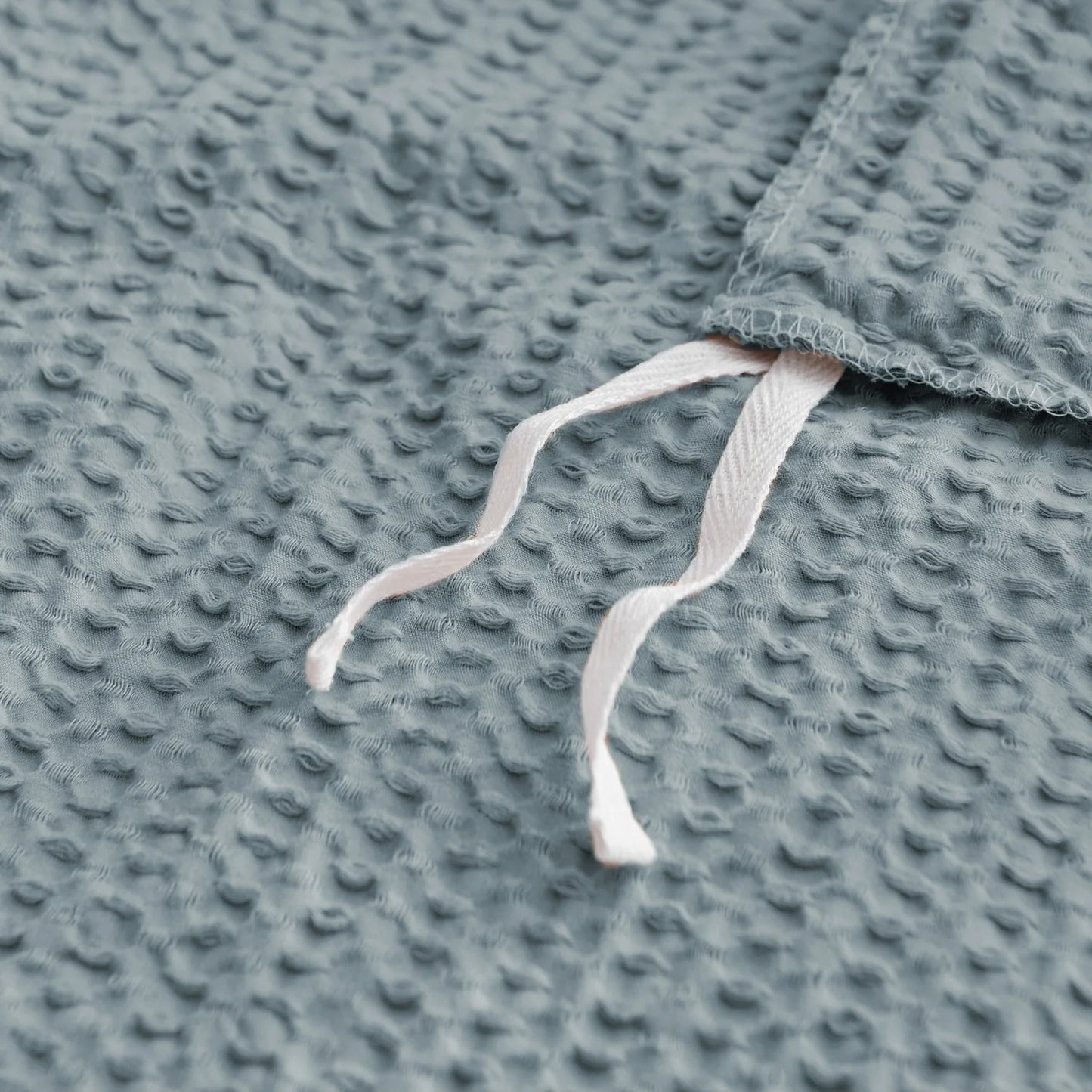 Cloud Waffle 100% Cotton Duvet Cover Set 3PC - Chambray - Quahog Bay Bedding