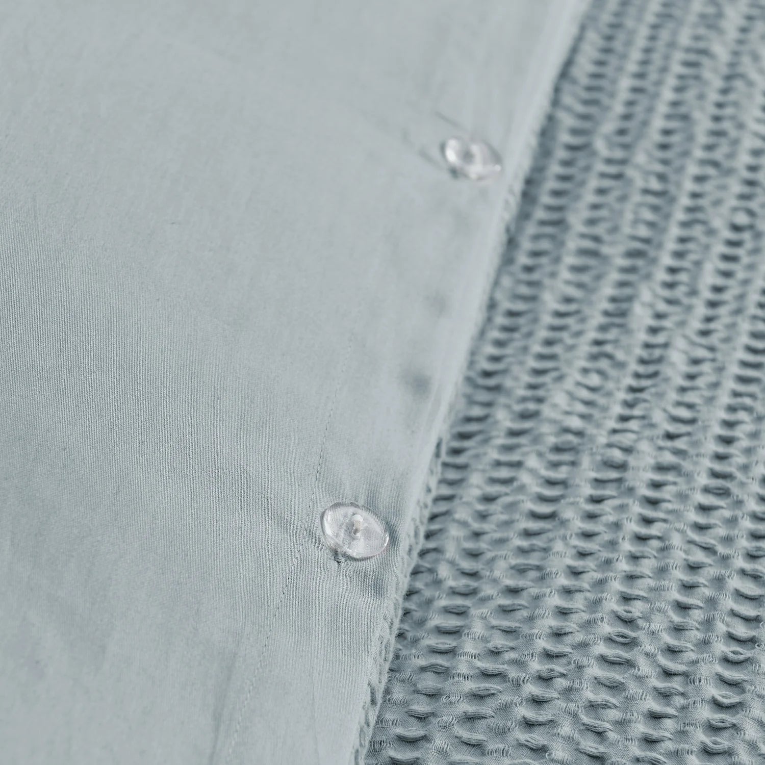 Cloud Waffle 100% Cotton Duvet Cover Set 3PC - Chambray - Quahog Bay Bedding