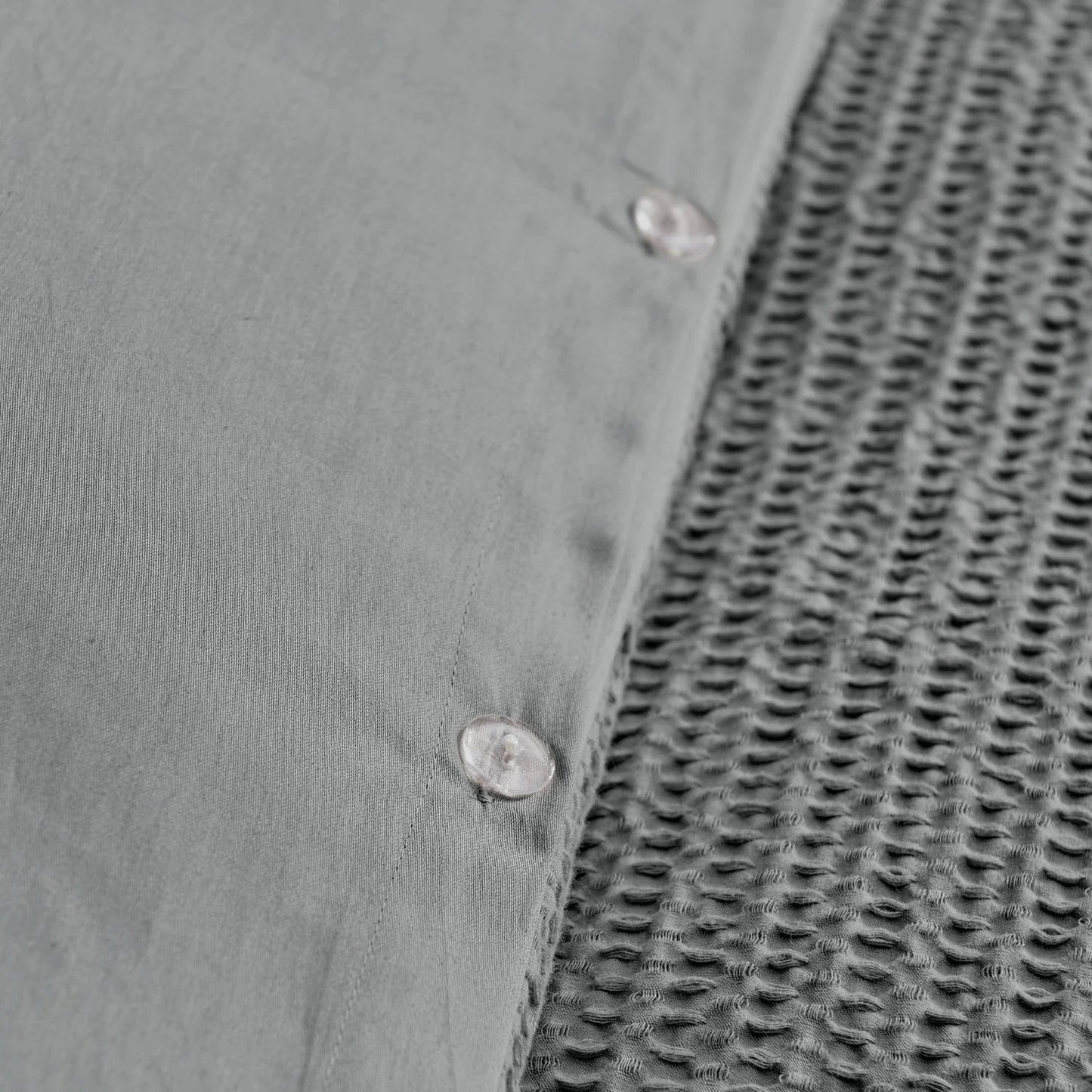 Cloud Waffle 100% Cotton Duvet Cover Set 3PC - Charcoal - Quahog Bay Bedding