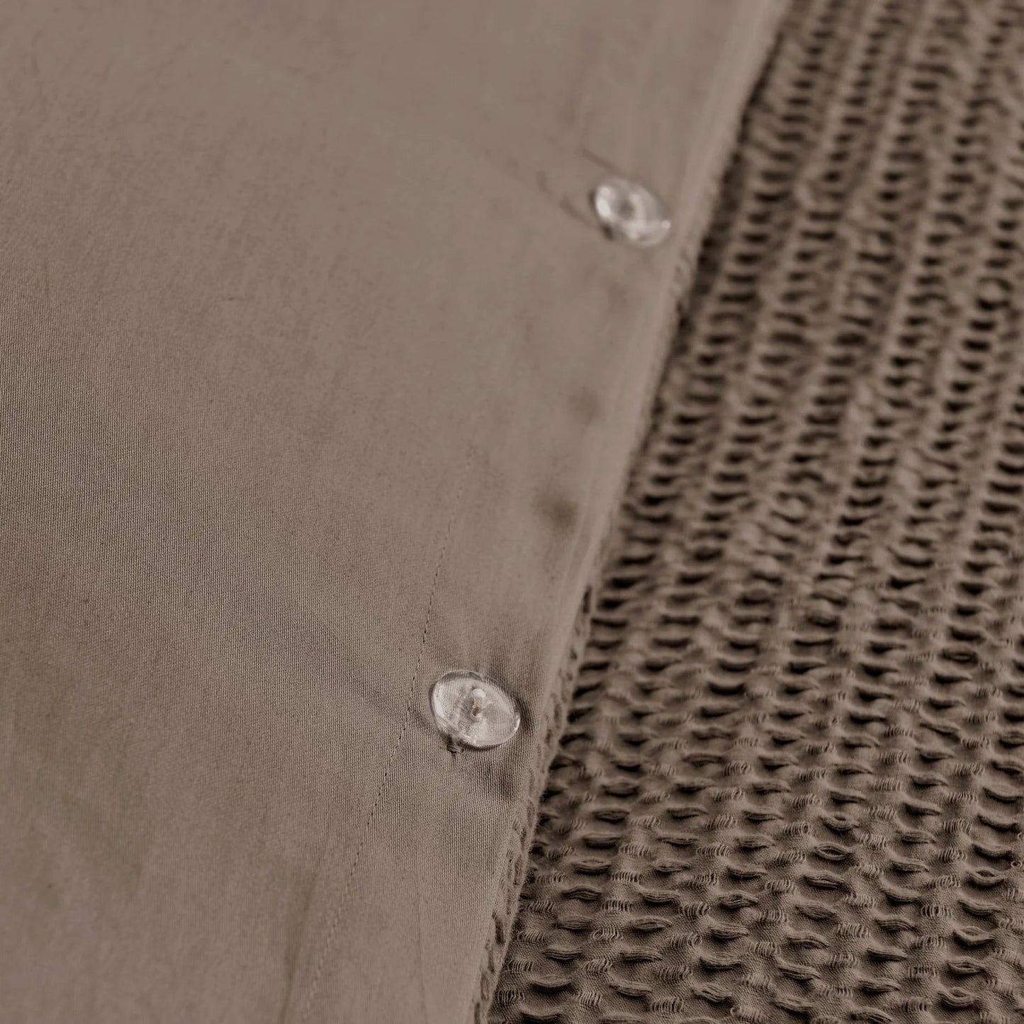 Cloud Waffle 100% Cotton Duvet Cover Set 3PC - Cocoa - Quahog Bay Bedding