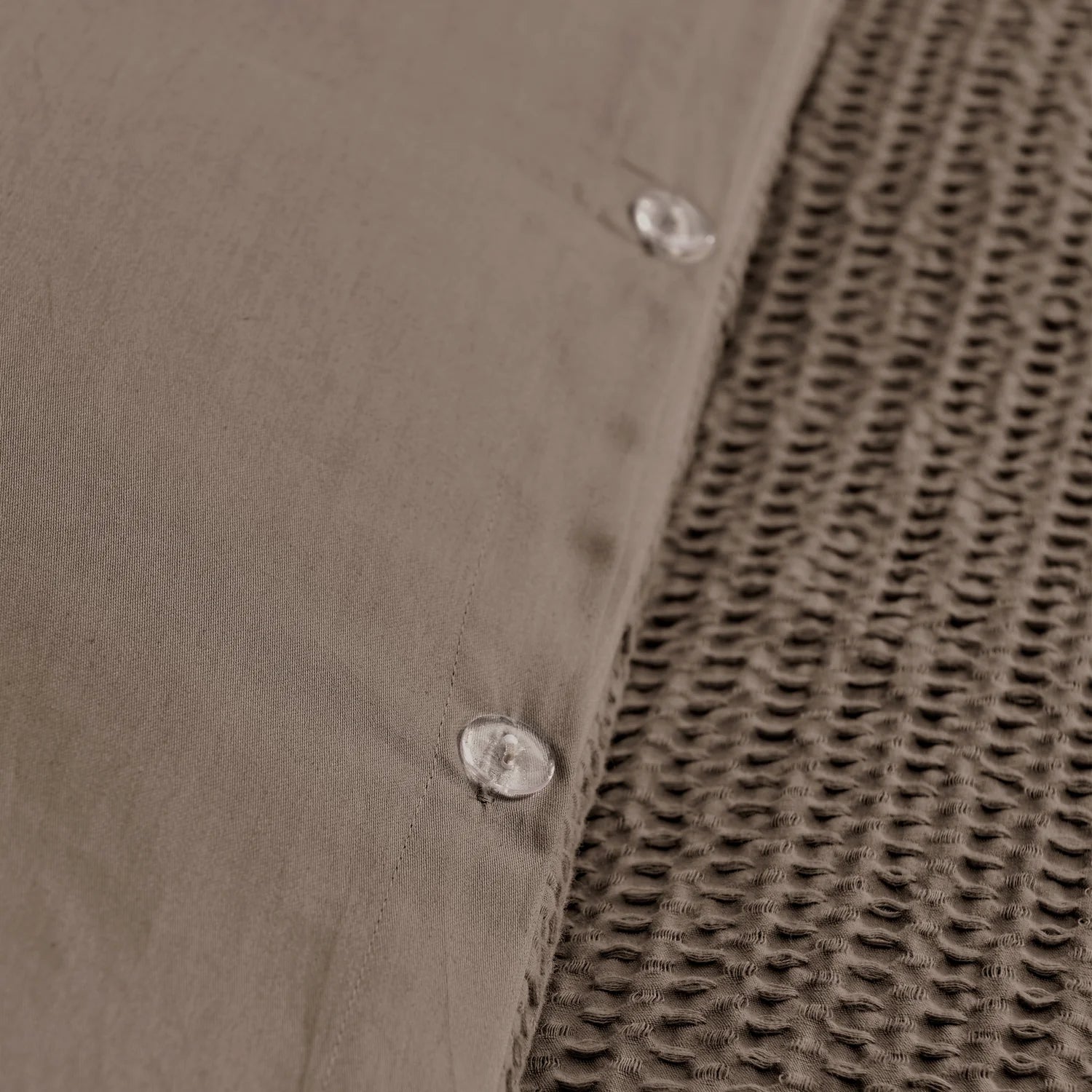 Cloud Waffle 100% Cotton Duvet Cover Set 3PC - Cocoa - Quahog Bay Bedding