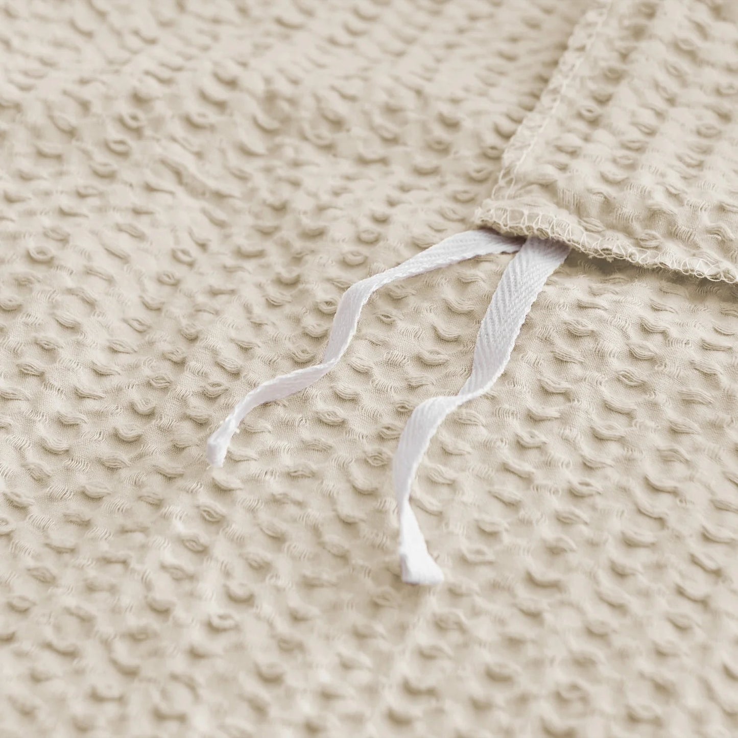 Cloud Waffle 100% Cotton Duvet Cover Set 3PC - Cream - Quahog Bay Bedding