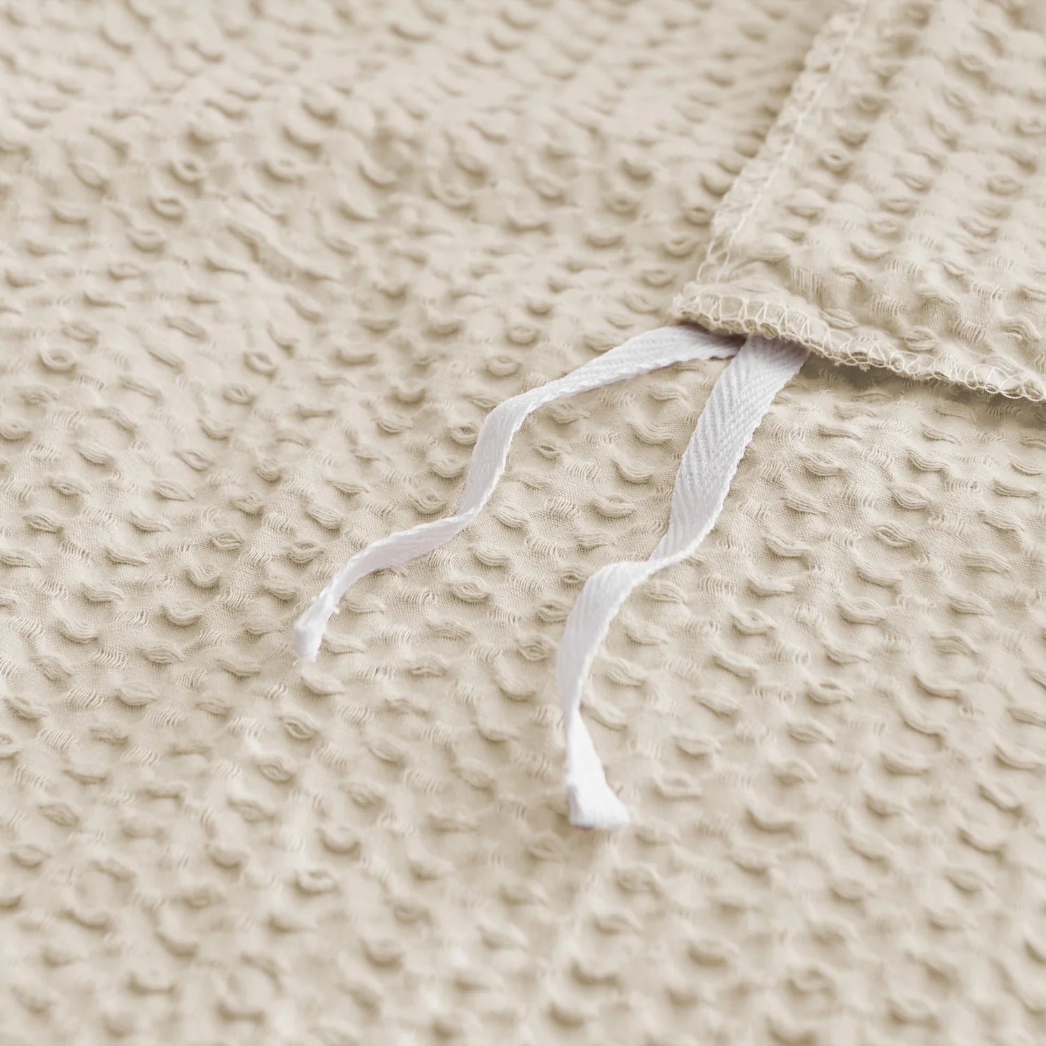 Cloud Waffle 100% Cotton Duvet Cover Set 3PC - Cream - Quahog Bay Bedding