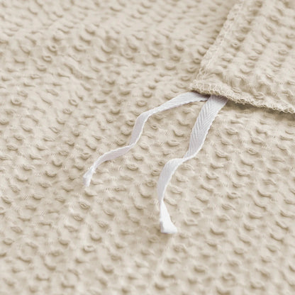 Cloud Waffle 100% Cotton Duvet Cover Set 3PC - Cream - Quahog Bay Bedding