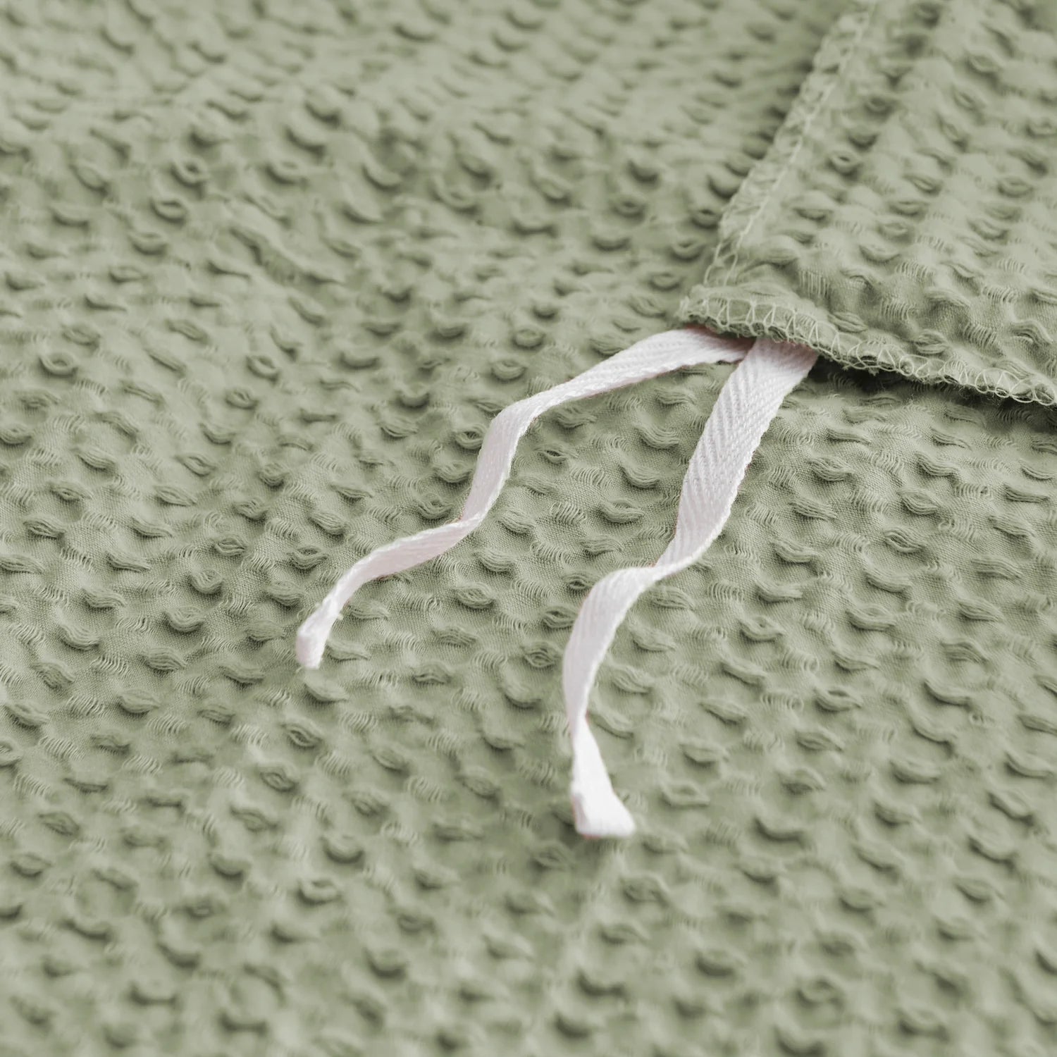 Cloud Waffle 100% Cotton Duvet Cover Set 3PC - Desert Sage - Quahog Bay Bedding