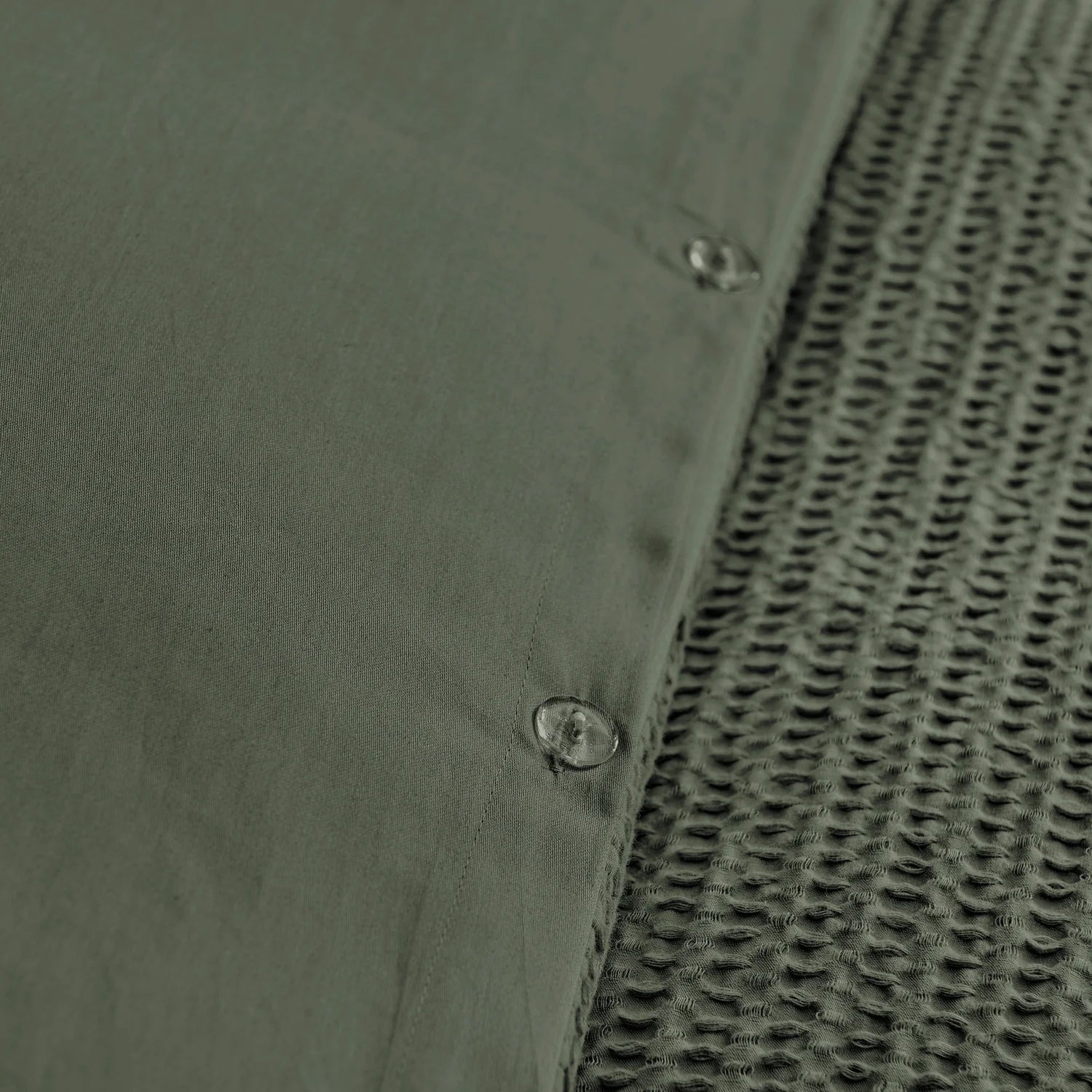 Cloud Waffle 100% Cotton Duvet Cover Set 3PC - Forest Green - Quahog Bay Bedding