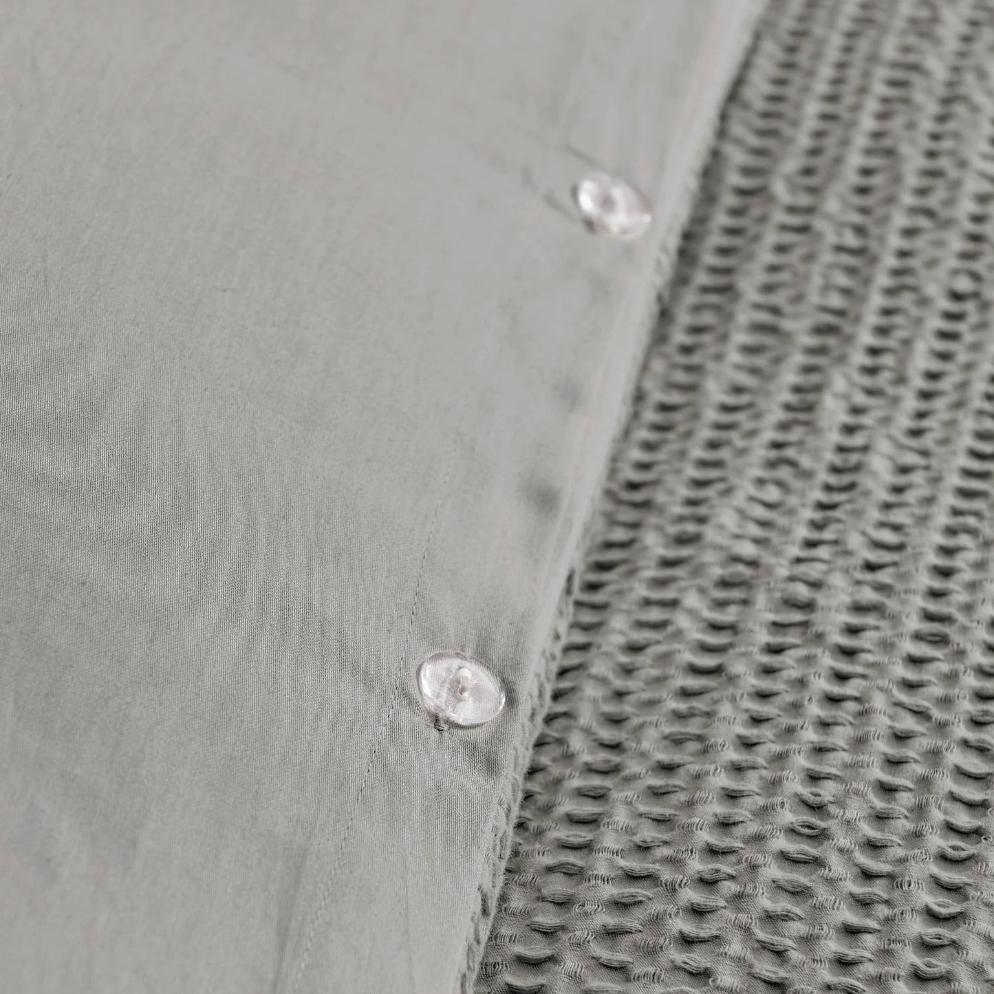 Cloud Waffle 100% Cotton Duvet Cover Set 3PC - Grey - Quahog Bay Bedding