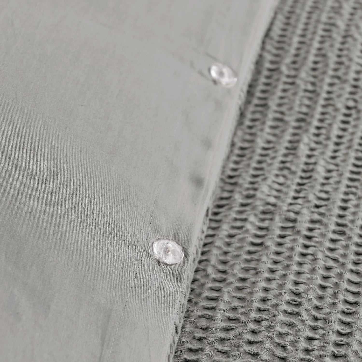 Cloud Waffle 100% Cotton Duvet Cover Set 3PC - Grey - Quahog Bay Bedding