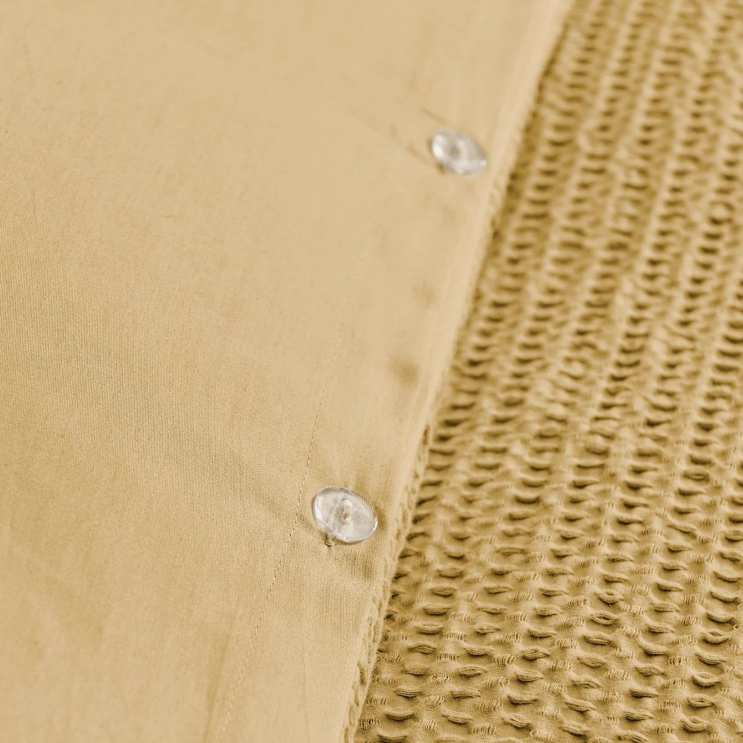 Cloud Waffle 100% Cotton Duvet Cover Set 3PC - Ochre - Quahog Bay Bedding