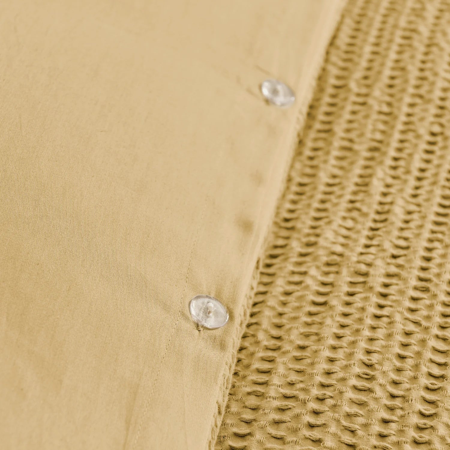 Cloud Waffle 100% Cotton Duvet Cover Set 3PC - Ochre - Quahog Bay Bedding