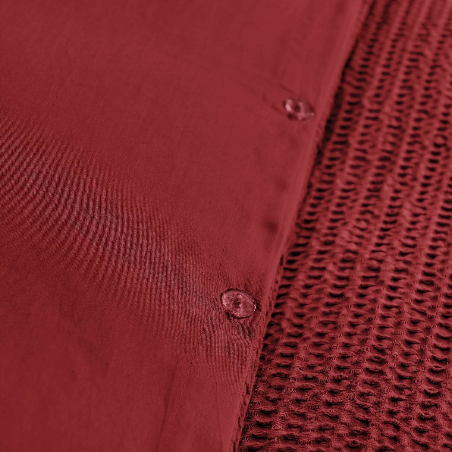 Cloud Waffle 100% Cotton Duvet Cover Set 3PC - Red - Quahog Bay Bedding