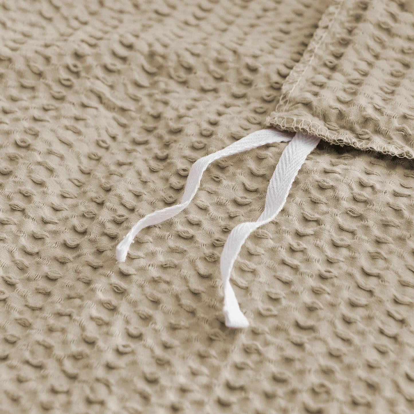 Cloud Waffle 100% Cotton Duvet Cover Set 3PC - Taupe - Quahog Bay Bedding