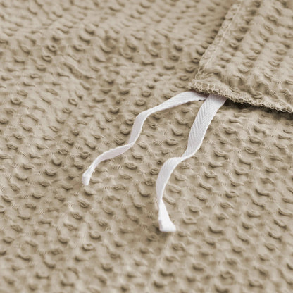 Cloud Waffle 100% Cotton Duvet Cover Set 3PC - Taupe - Quahog Bay Bedding