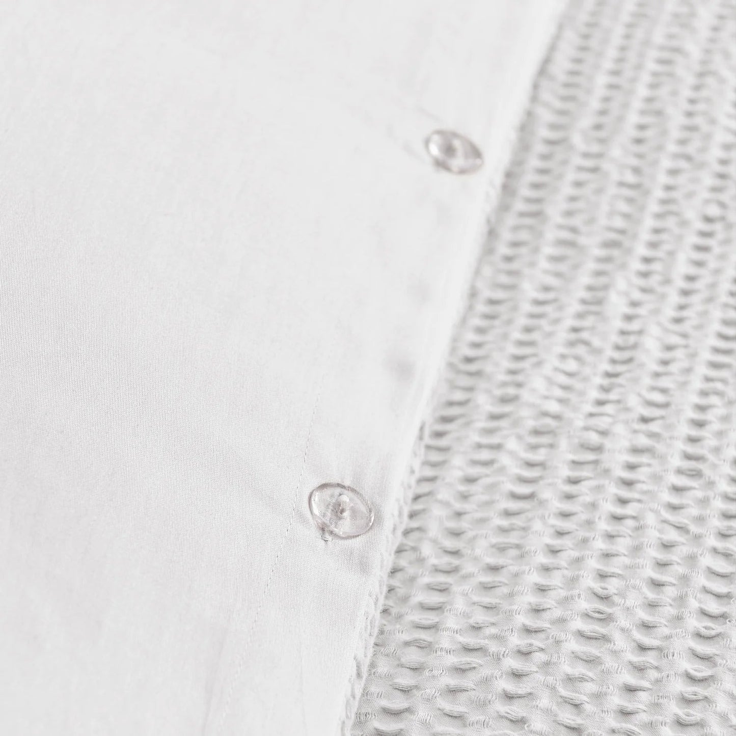 Cloud Waffle 100% Cotton Duvet Cover Set 3PC - White - Quahog Bay Bedding