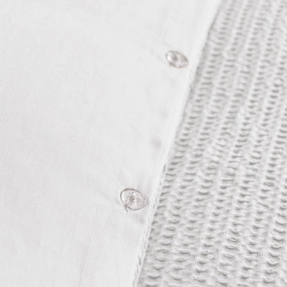 Cloud Waffle 100% Cotton Duvet Cover Set 3PC - White - Quahog Bay Bedding