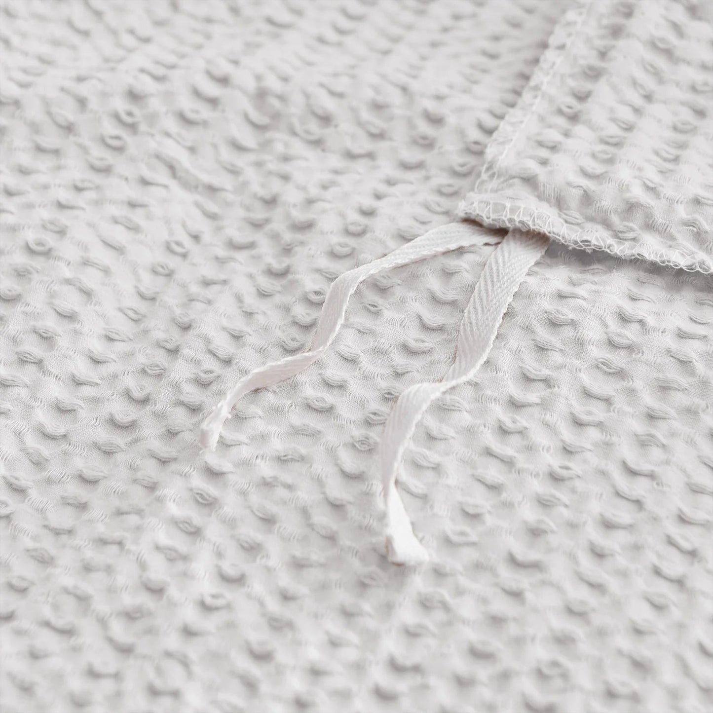 Cloud Waffle 100% Cotton Duvet Cover Set 3PC - White - Quahog Bay Bedding