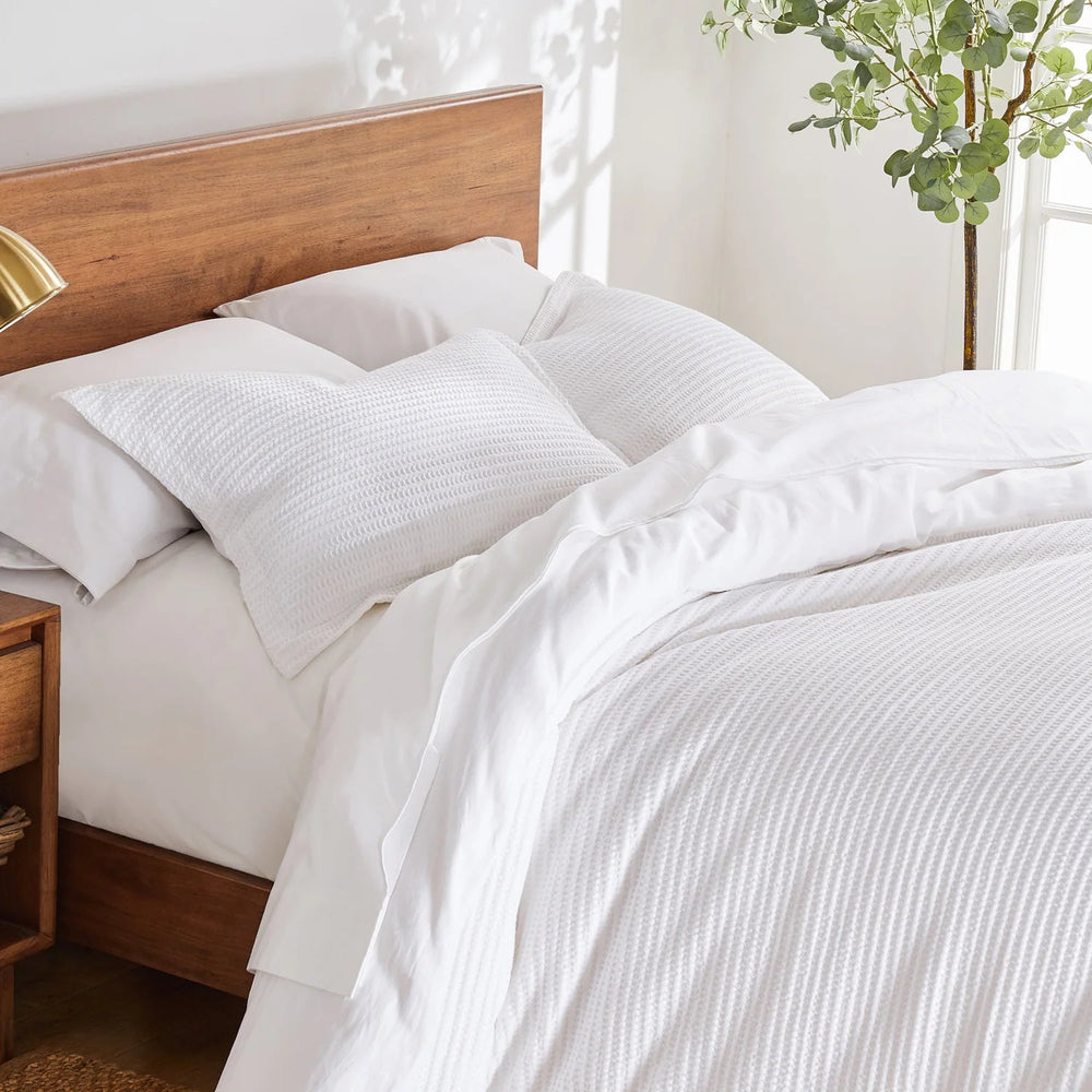 Cloud Waffle Comforter Set 3PC - White - Quahog Bay Bedding