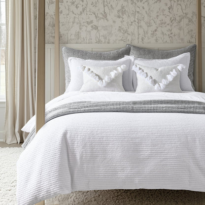 Cloud Waffle Comforter Set 3PC - White - Quahog Bay Bedding