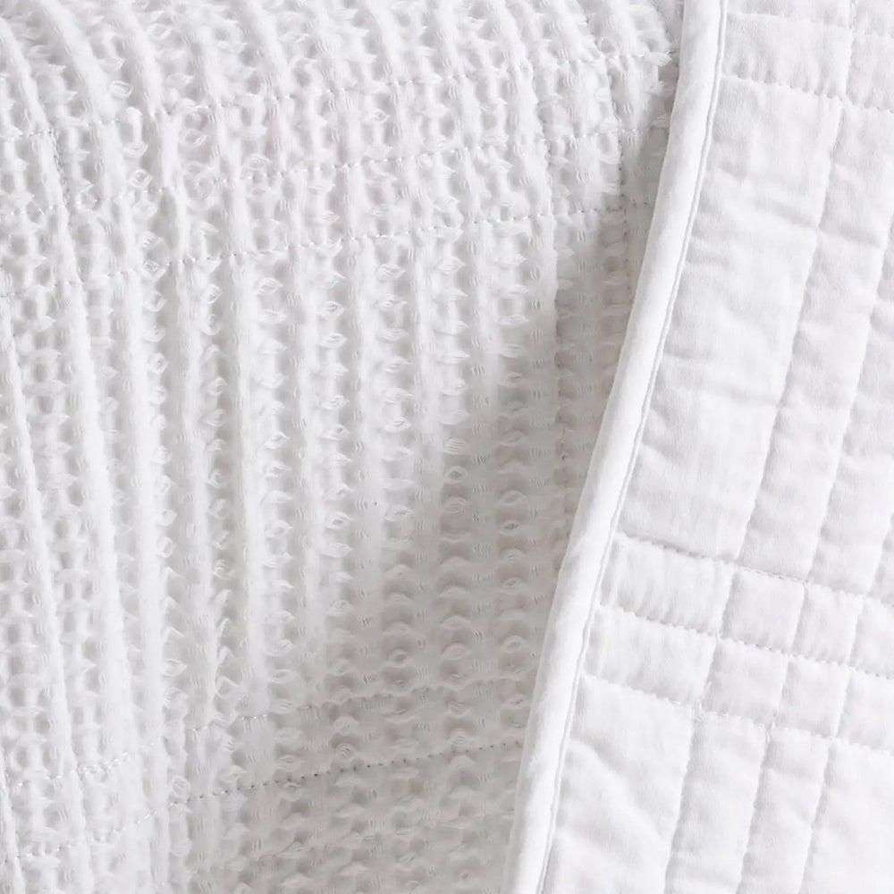 Cloud Waffle Reversible Cotton Quilt Set - Quahog Bay Bedding
