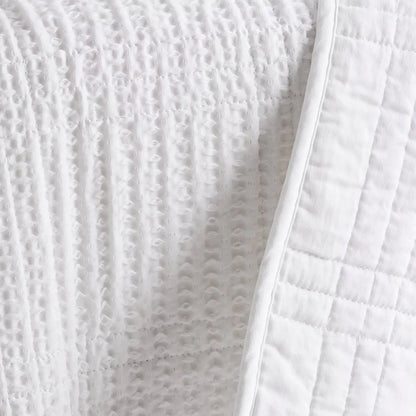 Cloud Waffle Reversible Cotton Quilt Set - Quahog Bay Bedding