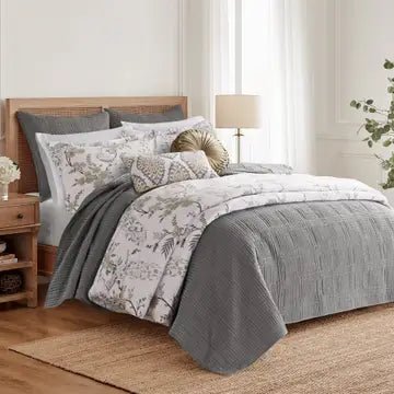 Cloud Waffle Reversible Cotton Quilt Set - Quahog Bay Bedding
