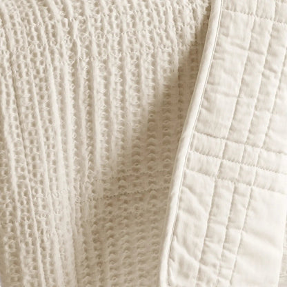 Cloud Waffle Reversible Cotton Quilt Set - Quahog Bay Bedding