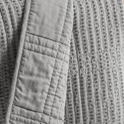 Cloud Waffle Reversible Cotton Quilt Set - Quahog Bay Bedding