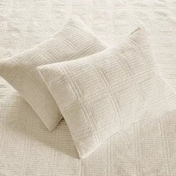 Cloud Waffle Reversible Cotton Quilt Set - Quahog Bay Bedding