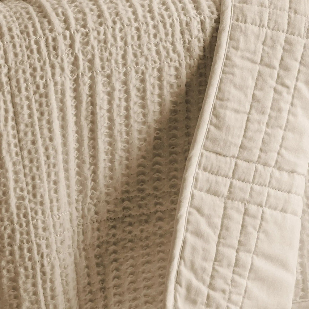 Cloud Waffle Reversible Cotton Quilt Set - Quahog Bay Bedding