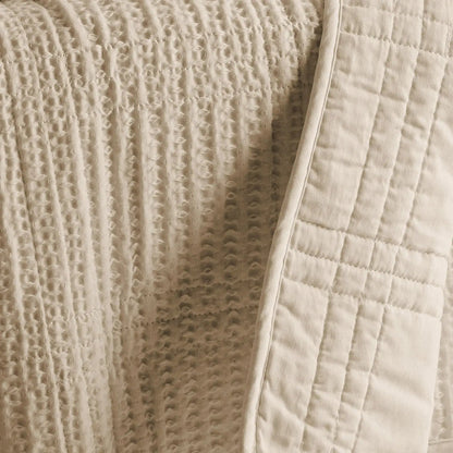 Cloud Waffle Reversible Cotton Quilt Set - Quahog Bay Bedding