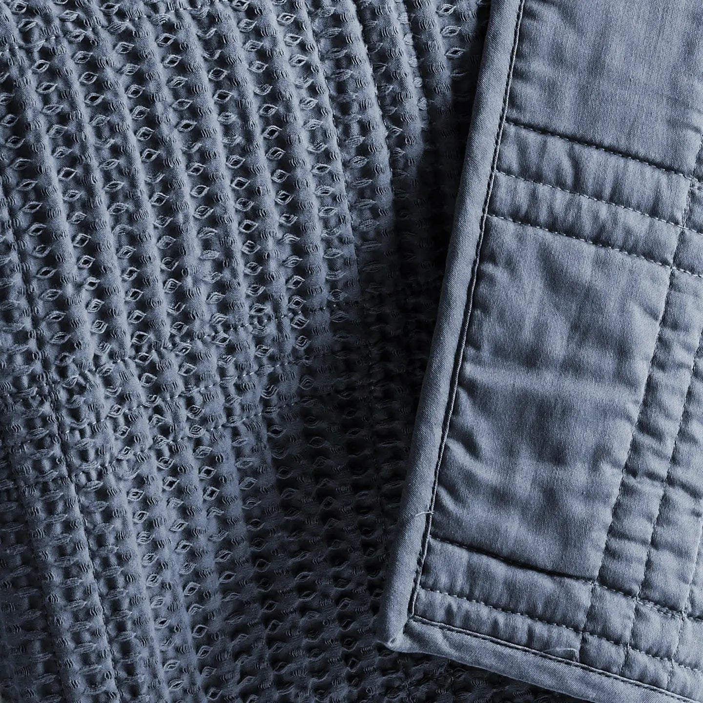 Cloud Waffle Reversible Cotton Quilt Set - Quahog Bay Bedding