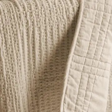 Cloud Waffle Reversible Cotton Quilt Set - Quahog Bay Bedding