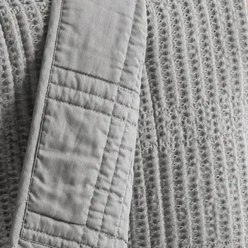 Cloud Waffle Reversible Cotton Quilt Set - Quahog Bay Bedding