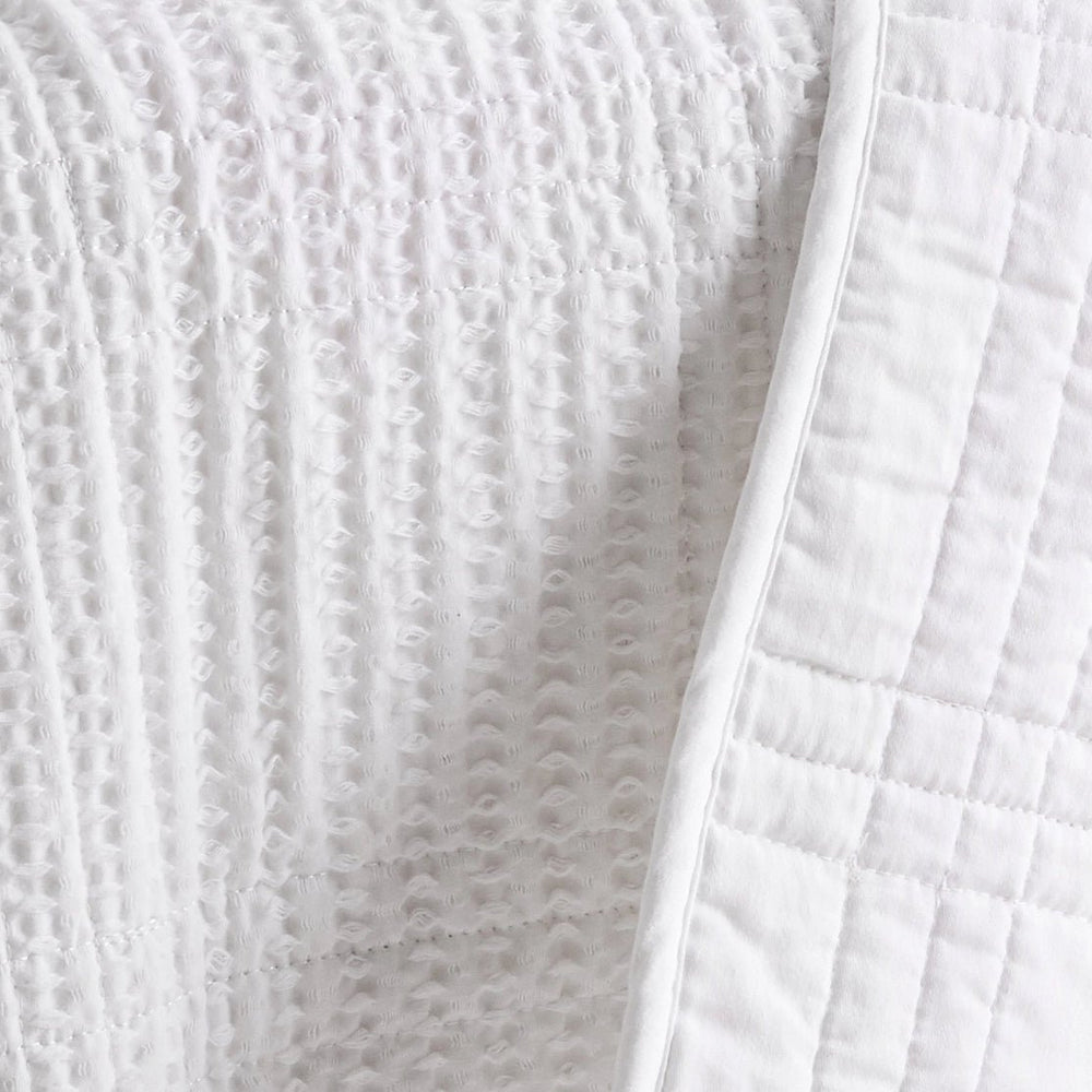 Cloud Waffle Reversible Cotton Quilt Set - Quahog Bay Bedding